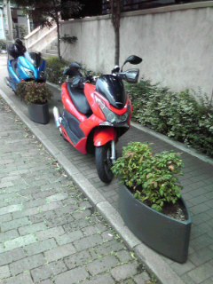 バイクが止まっていました